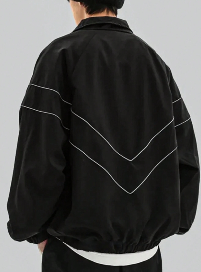 KADMAX大尺碼-男士撞色拼布休閒夾克〈KSMS2686〉