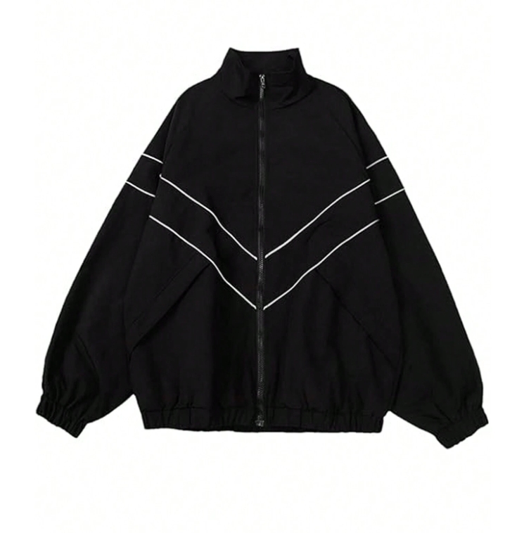 KADMAX大尺碼-男士撞色拼布休閒夾克〈KSMS2686〉