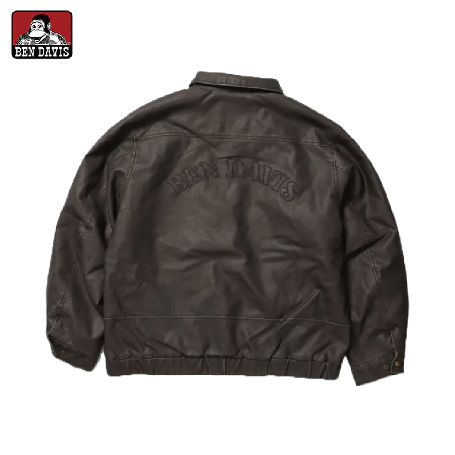 【 BEN DAVIS | 可拆式毛領皮衣夾克 - 咖啡 】