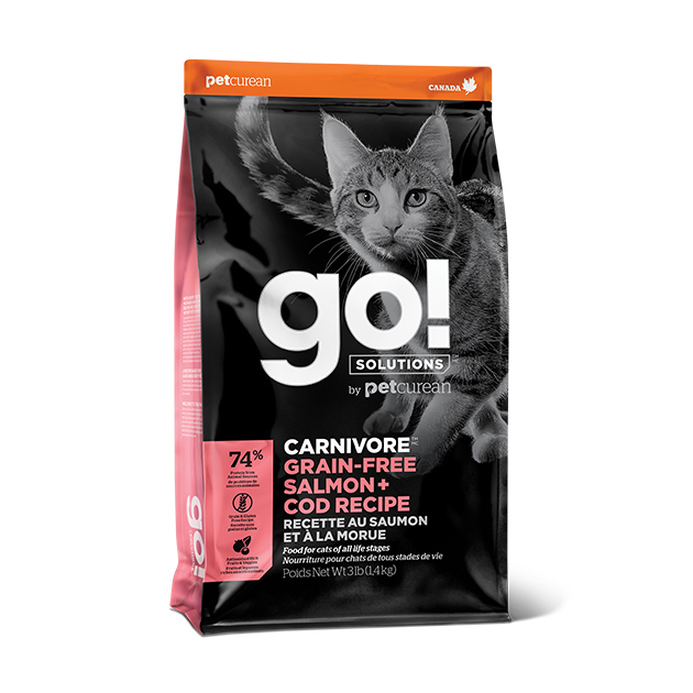 GO! Solutions 活力營養系列 無穀物 三文魚鱈魚 全貓配方 8LB [ Carnivore ]