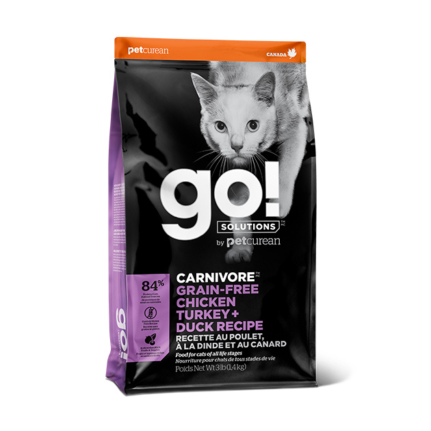 GO! Solutions 活力營養系列 無穀物 雞肉火雞鴨肉 全貓配方 16LB [ Carnivore ]