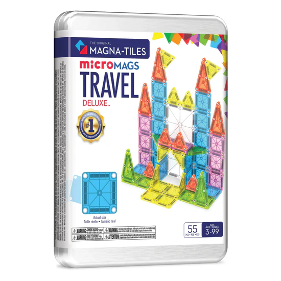 MAGNA-TILES microMAGS 55 Piece Set Travel Set Deluxe