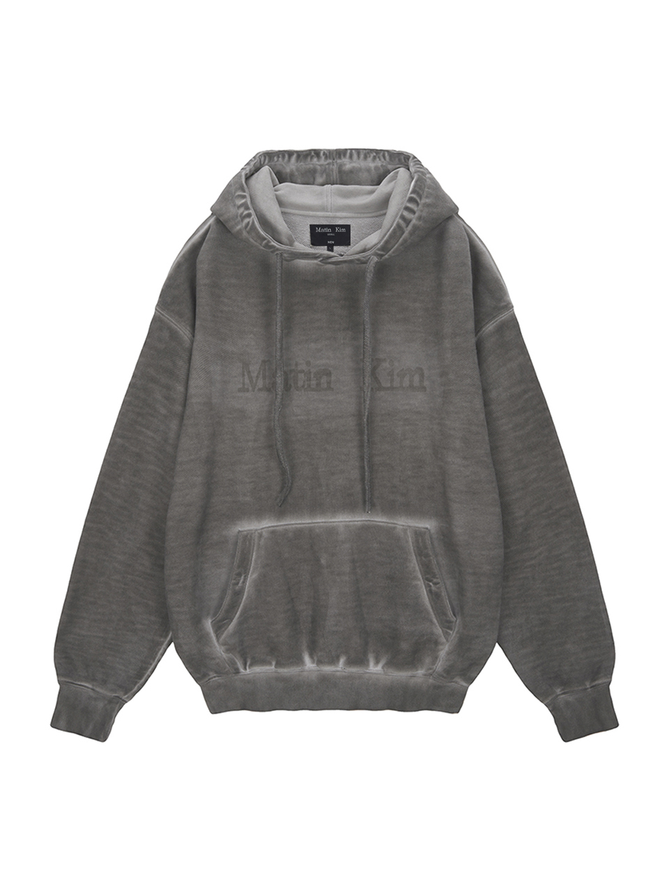 復古水洗LOGO印花帽T男款 黑色