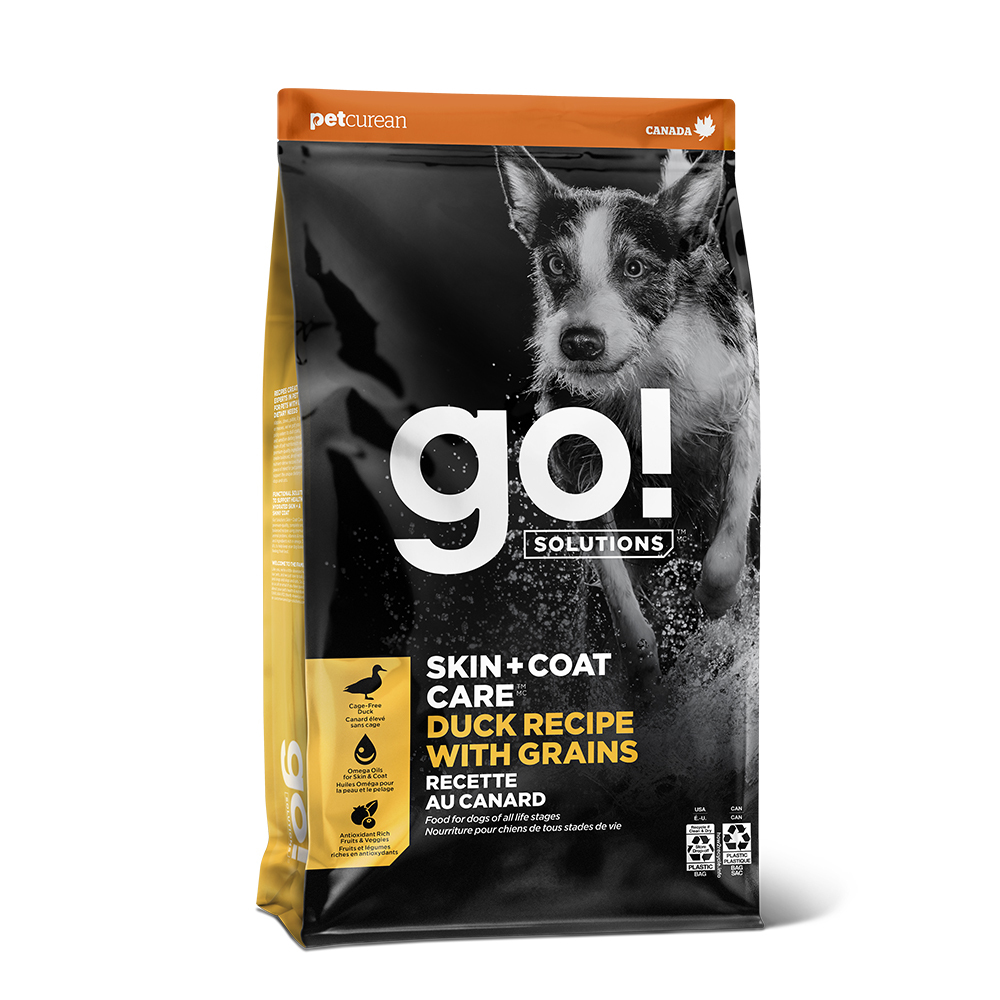 X停產X GO! Solutions 護膚美毛系列 鴨肉+蔬果+糙米 全犬配方 22LB [Skin + Coat]
