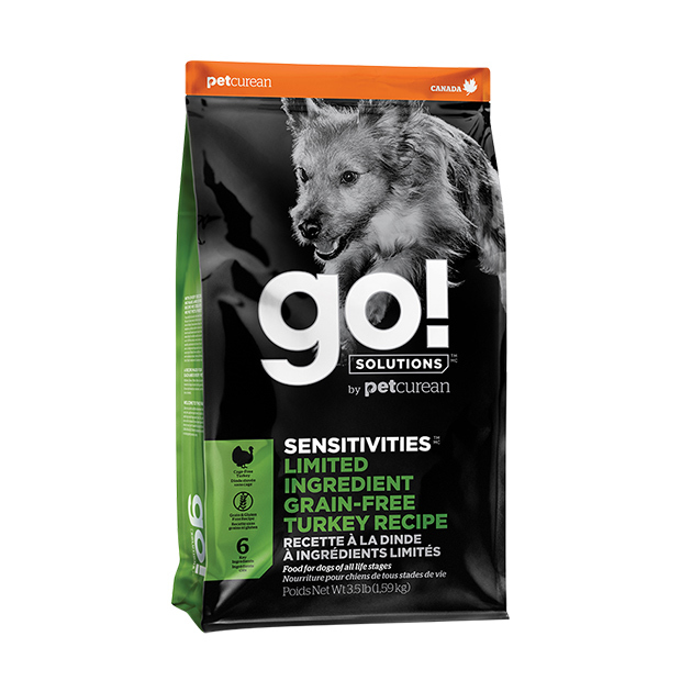 GO! Solutions 低敏美毛系列 無穀物 火雞肉 全犬配方 12LB [ Sensitivities ]