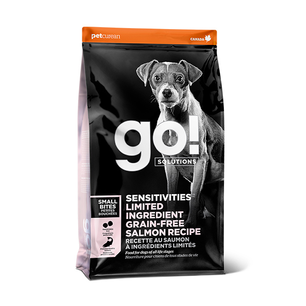 GO! Solutions 低敏美毛系列 小型犬 無穀物 三文魚 **細粒** 全犬配方 22LB [ Sensitivities ]