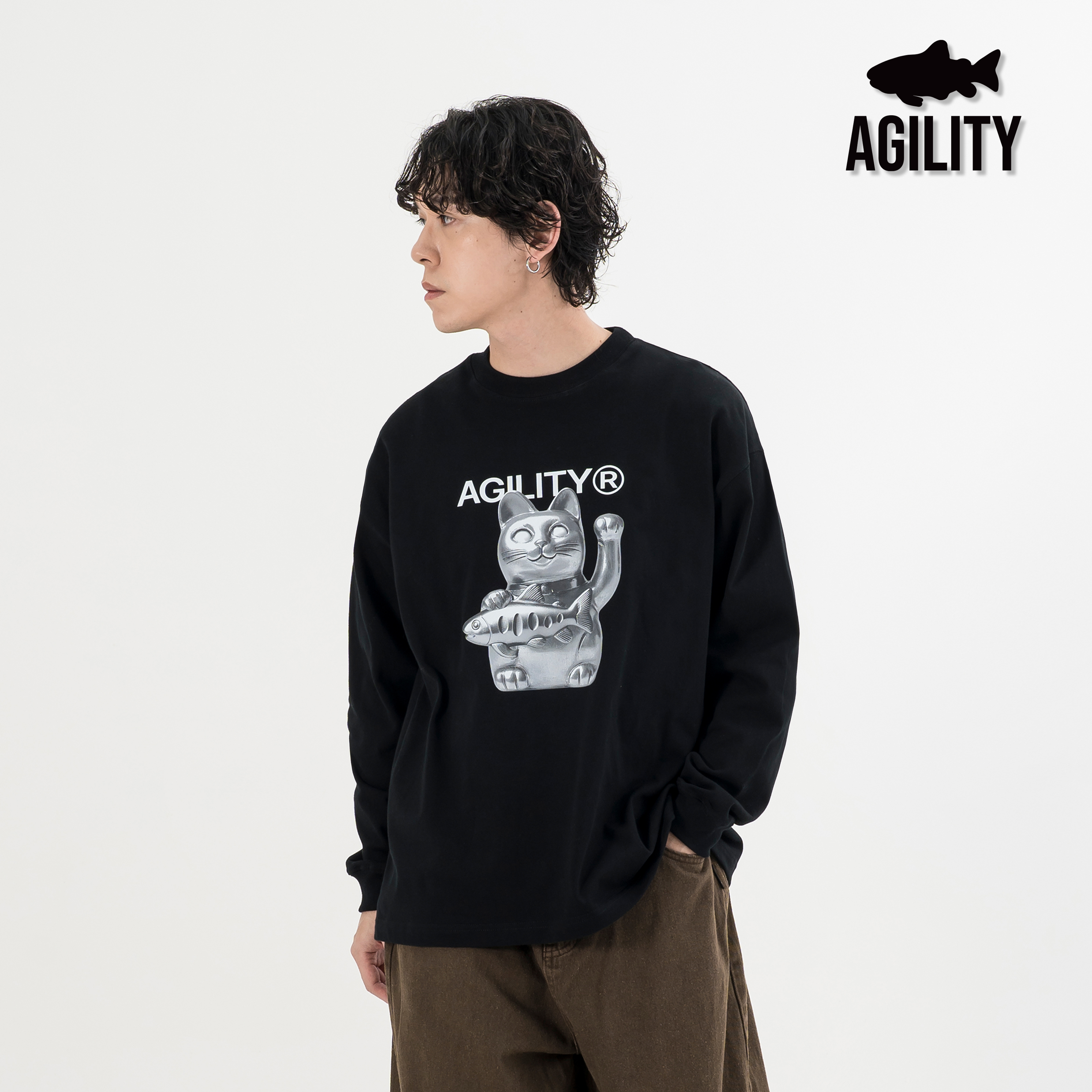 AGILITY Image Heavy LS Tee / Lucky Cat 招財貓 長袖Tee [RS8-LC]