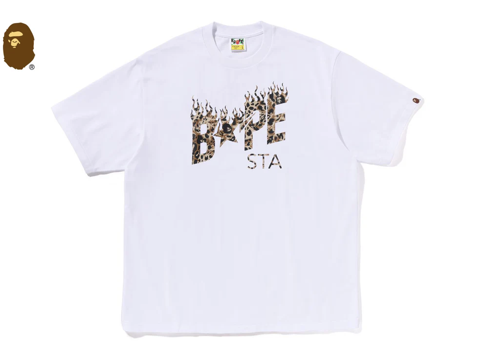 【BAPE男生】1206 發售 寬版  WILD LEOPARD PATTERN BAPE STA LOGO RELAXED FIT TEE