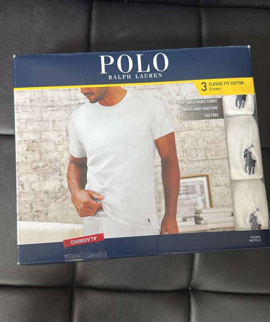 【現貨】Polo Ralph Lauren LL120513 男裝經典圓領短袖上衣 (3件裝)