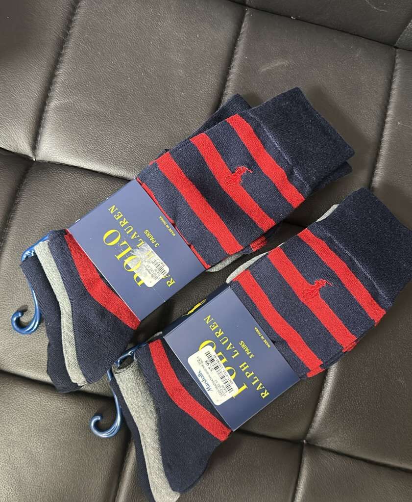 【直播】Polo Ralph Lauren LL120514 男裝條紋襪(3對裝)