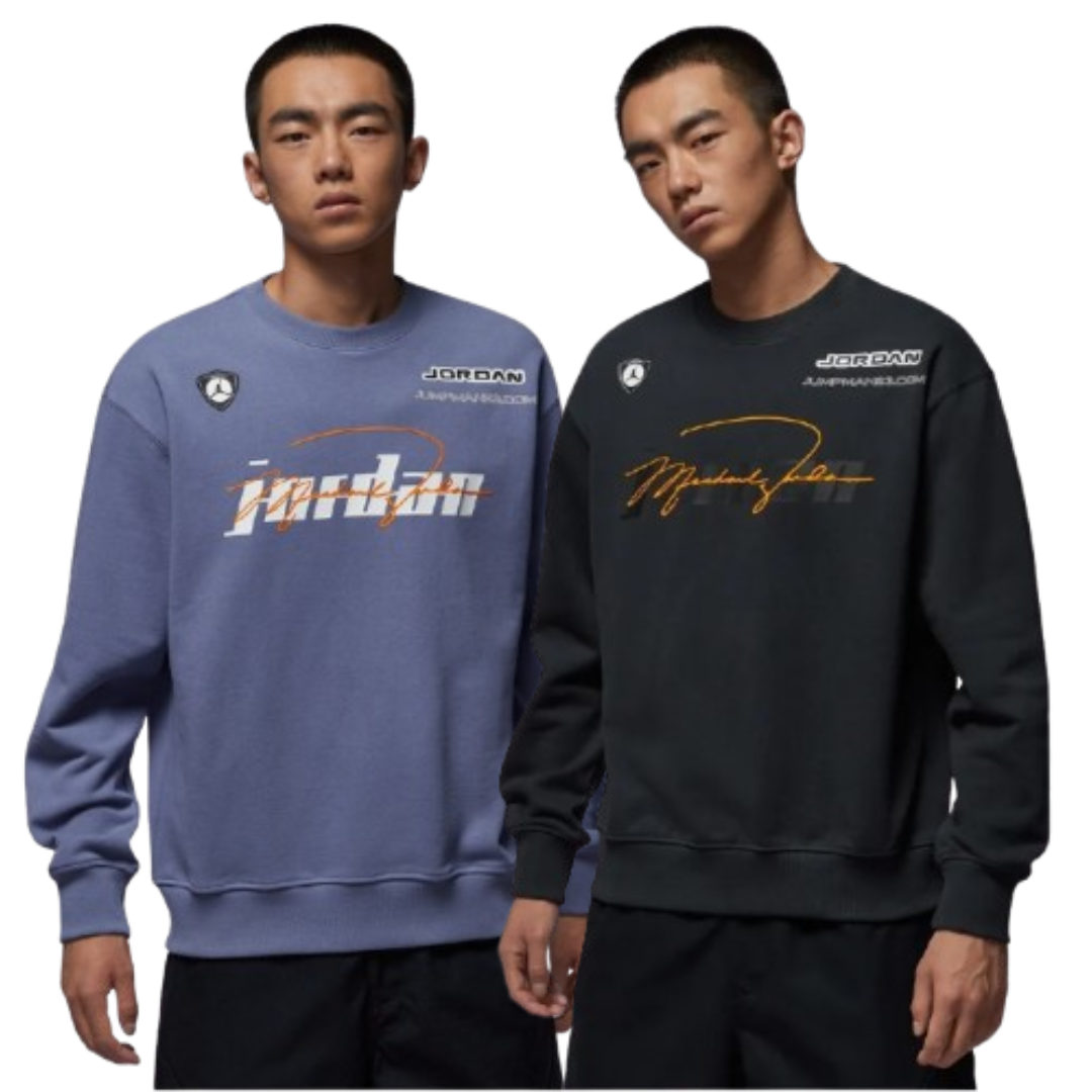 【官網限定】Nike AS J FLC Crew Street Brat GC 抓絨 圓領大學T 藍 IM9710-499 黑 IM9710-045 XI