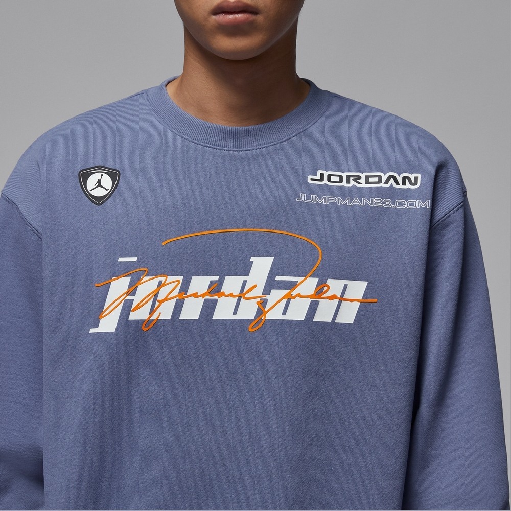 【官網限定】Nike AS J FLC Crew Street Brat GC 抓絨 圓領大學T 藍 IM9710-499 黑 IM9710-045 XI