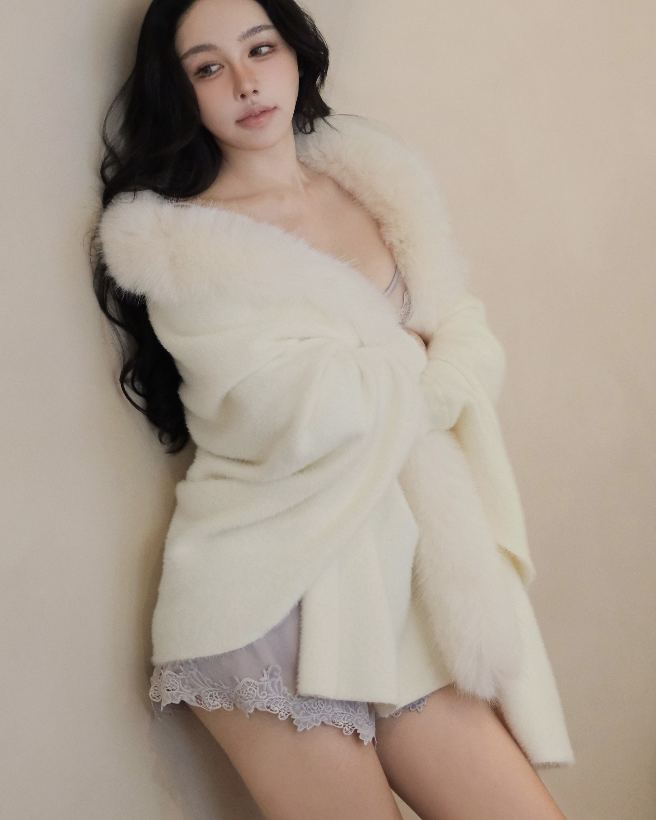 訂製-名媛仿真毛領披肩