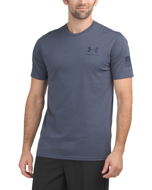 【直播】UNDER ARMOUR LL1205709 Freedom Flag 男裝上衣 (灰藍色)