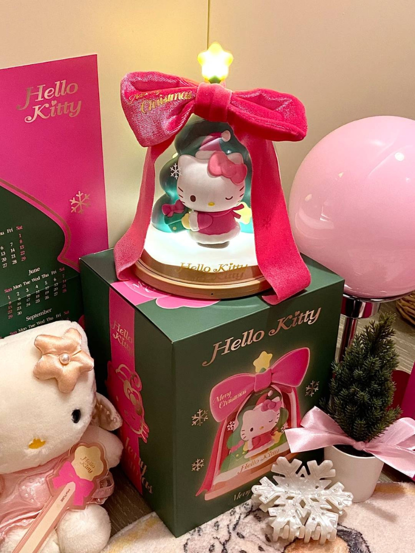 【 預購 】MarTUBE x Hello Kitty 官方聯名 聲控許願鈴小夜燈 豪華禮盒組