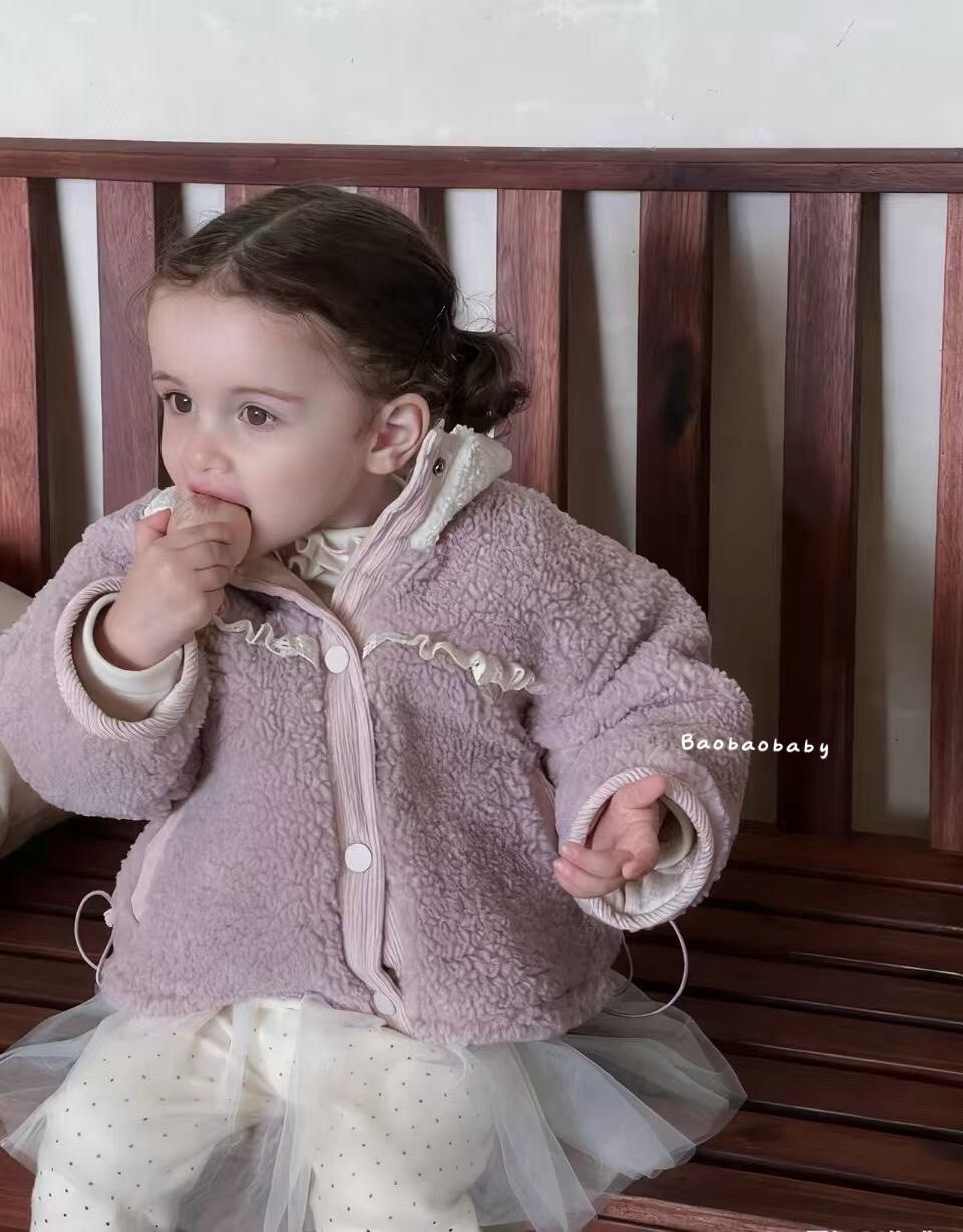 雲朵奶紫絨絨外套