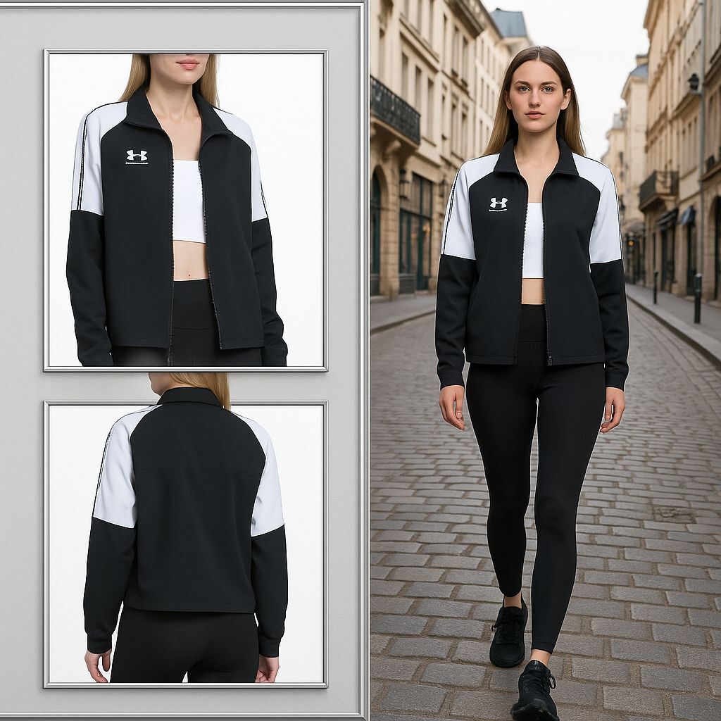 【預購】Q120412 UNDER ARMOUR 女款黑色Challenger Pro 運動外套