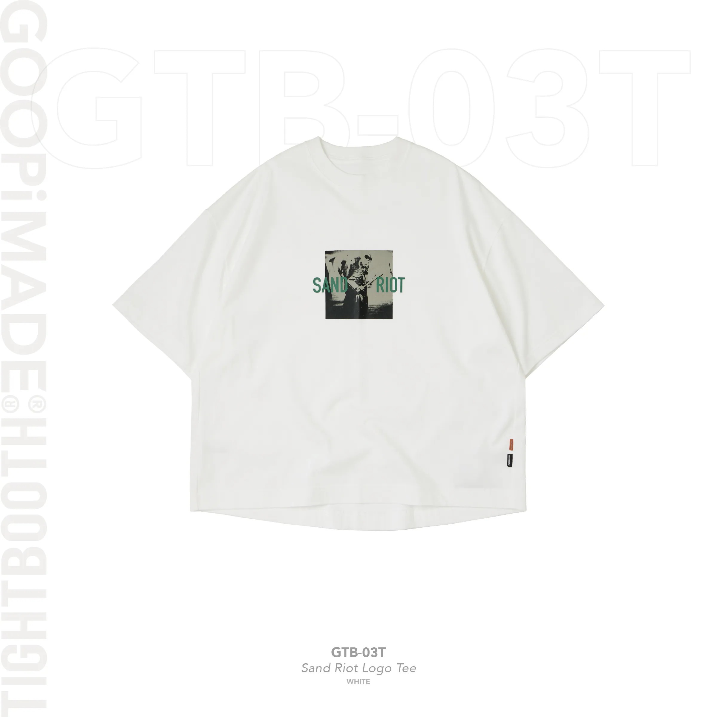 GOOPiMADE x TIGHTBOOTH]“GTB-03T” Sand Riot Logo Tee