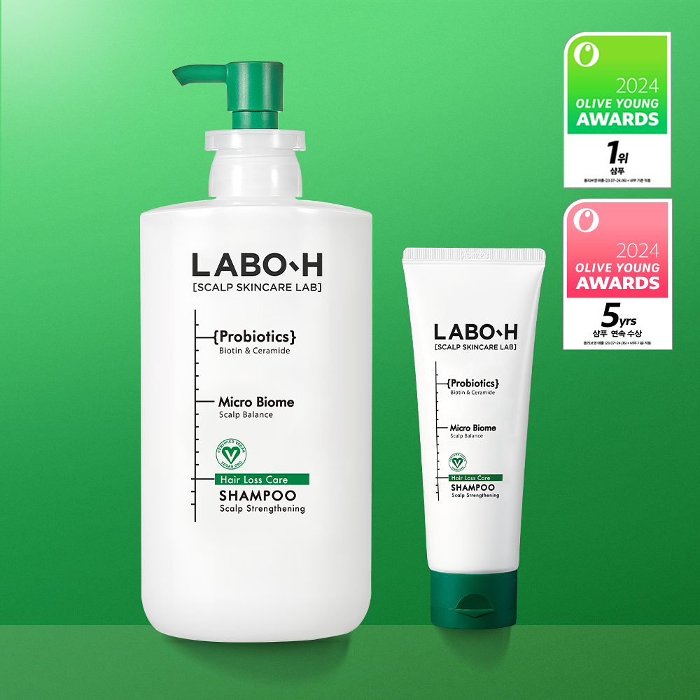 LABO-H 強韌髮根養護洗髮精 750ml 套組 (+旅行裝100ml)