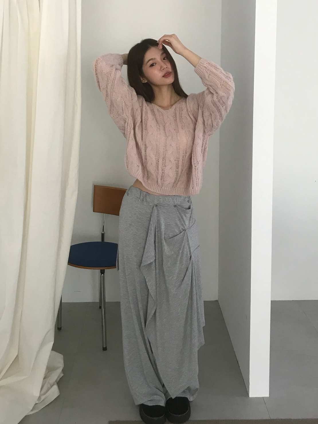 Draped Layer Wide Pants #長褲