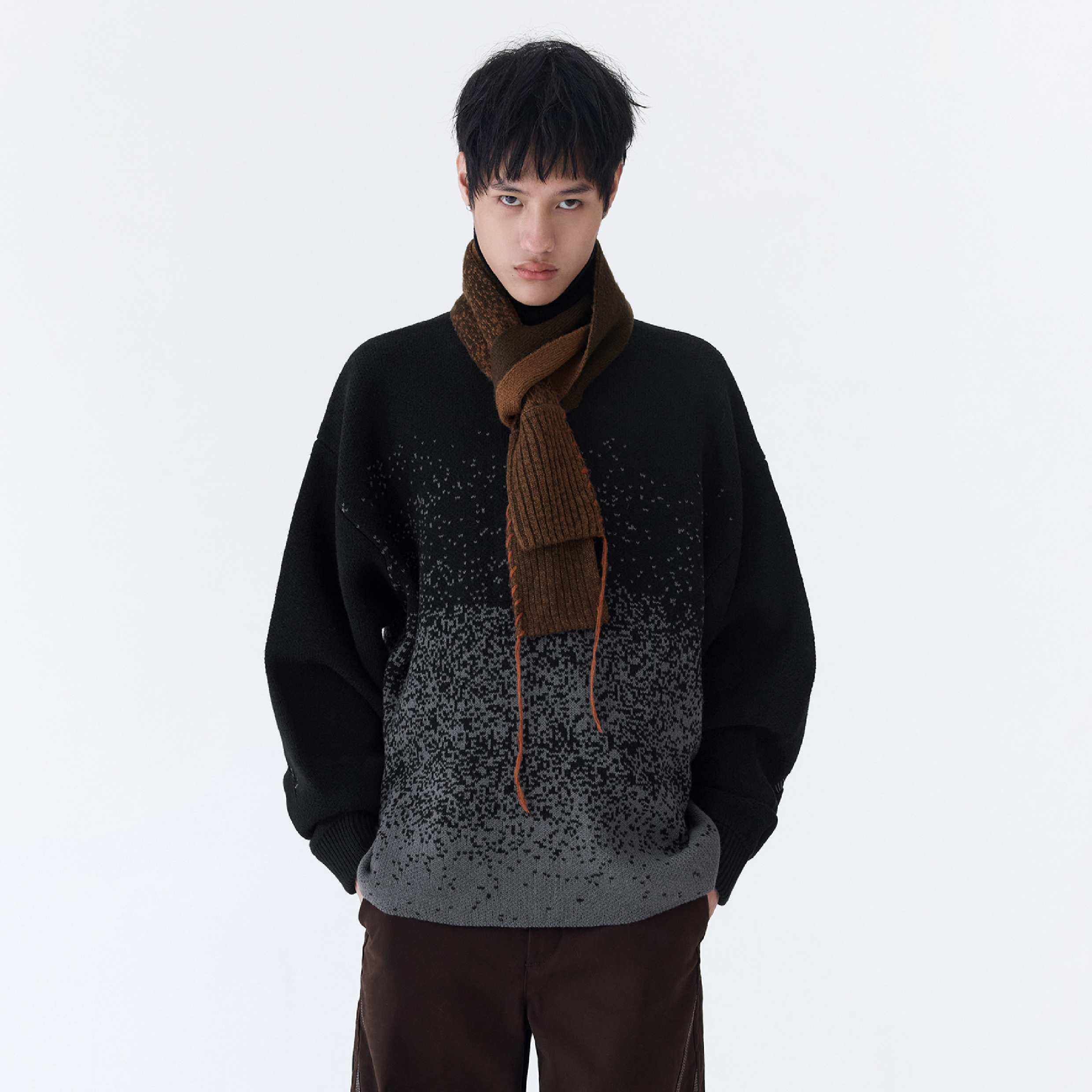 MELSIGN Bitmap Shift Knit Turtleneck