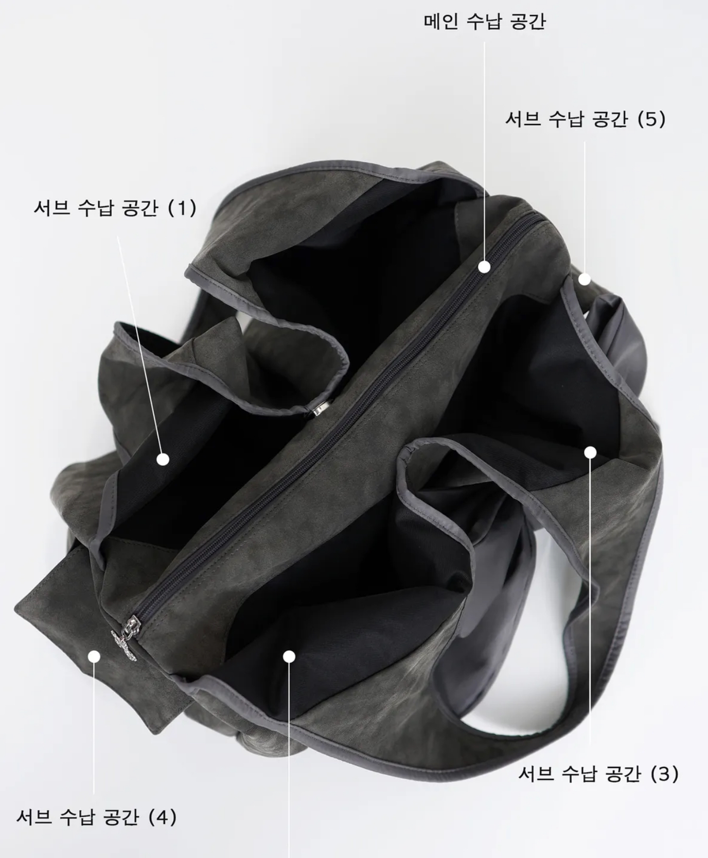 Siweol 107 蝴蝶結肩背包 大容量 通勤包 大象灰 Nubuck Grey