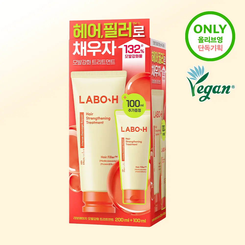 LABO-H 強韌髮根修護頭皮膠囊髮膜 200ml (+Treatment 100ml)