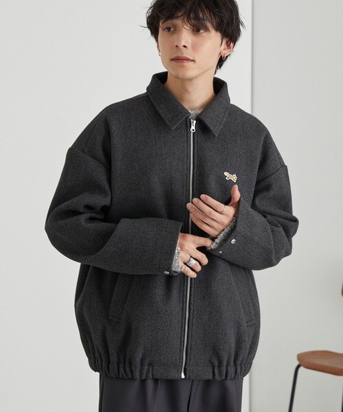 KTQ STORE ‧  PENNEYS/Penny's THE FOX 標誌刺繡 Tech Melton 拉鍊夾克