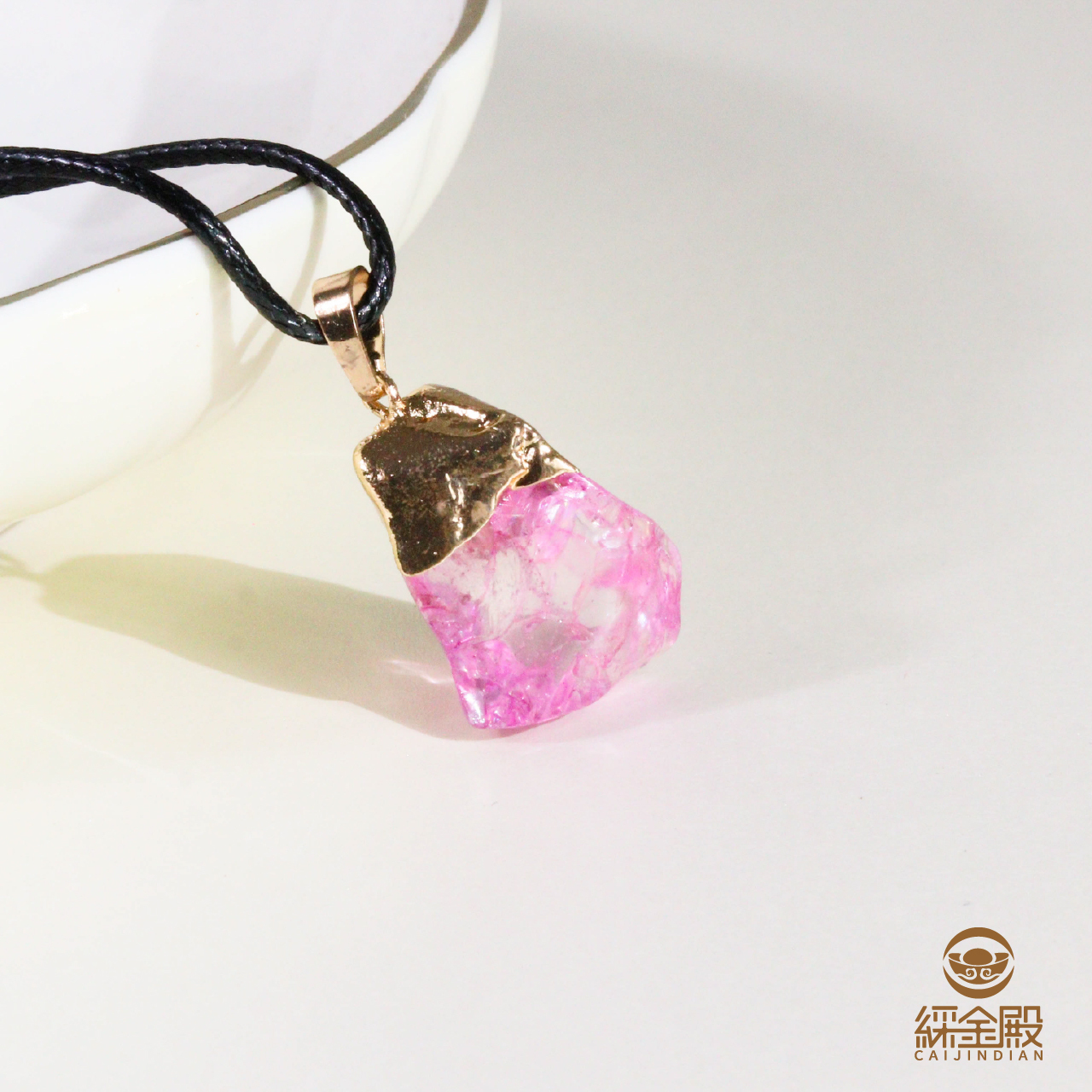 玫紅石-天然原礦項鍊｜生命靈數1｜熱情積極｜海底輪｜安全感｜加持【綵金殿】