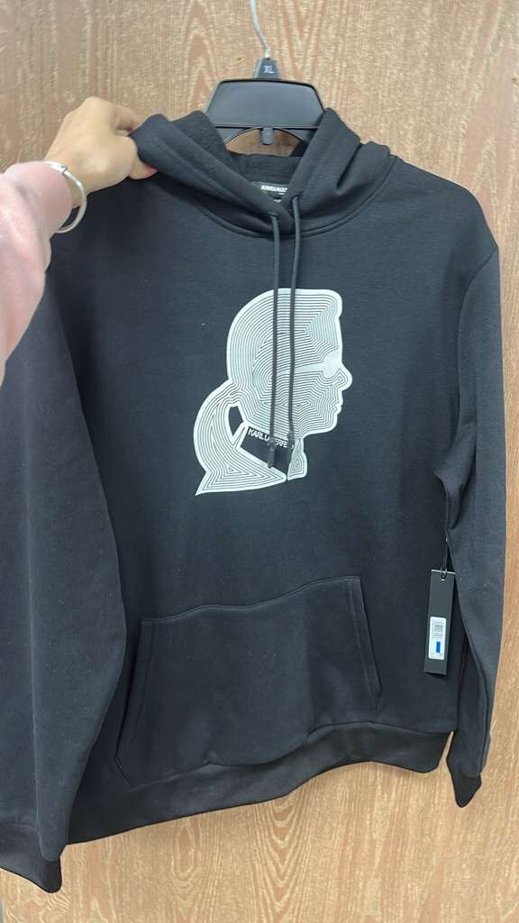 【現貨】 KARL LAGERFELD PARIS LL120533 LOGO 連帽衛衣(黑色)