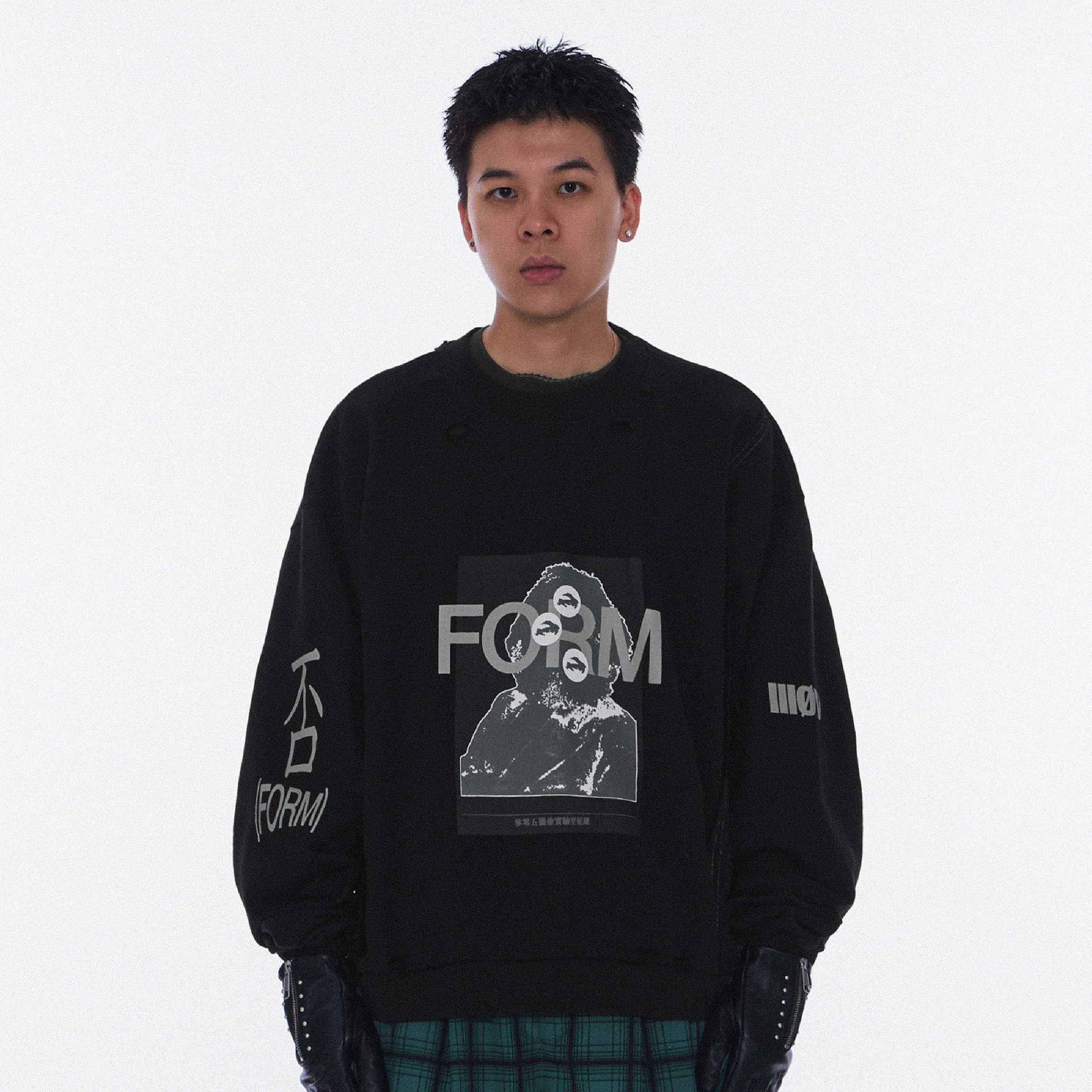 Wall Of Sound "MACHINES" DMG. Crewneck Sweater