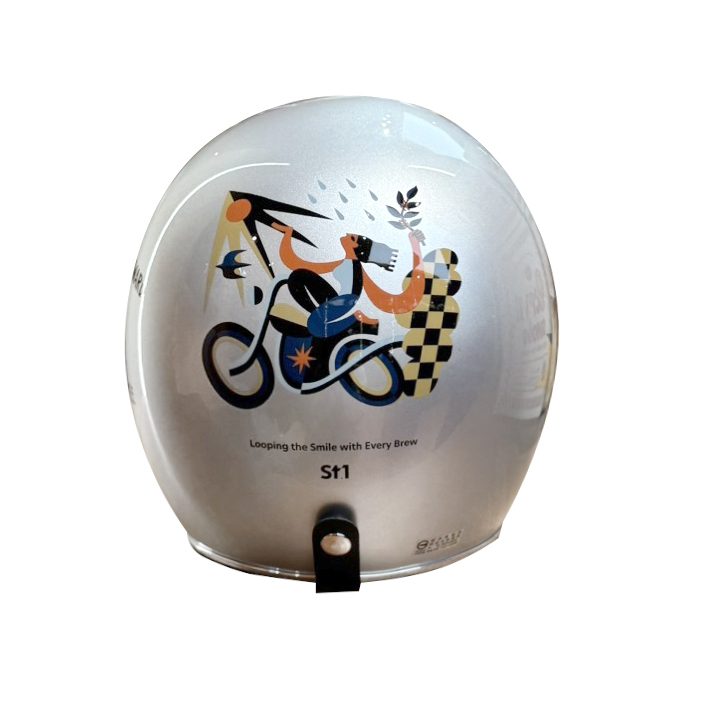 【St.1 cafe 】十週年限量安全帽 限量聯名 余文樂著用 電鍍銀