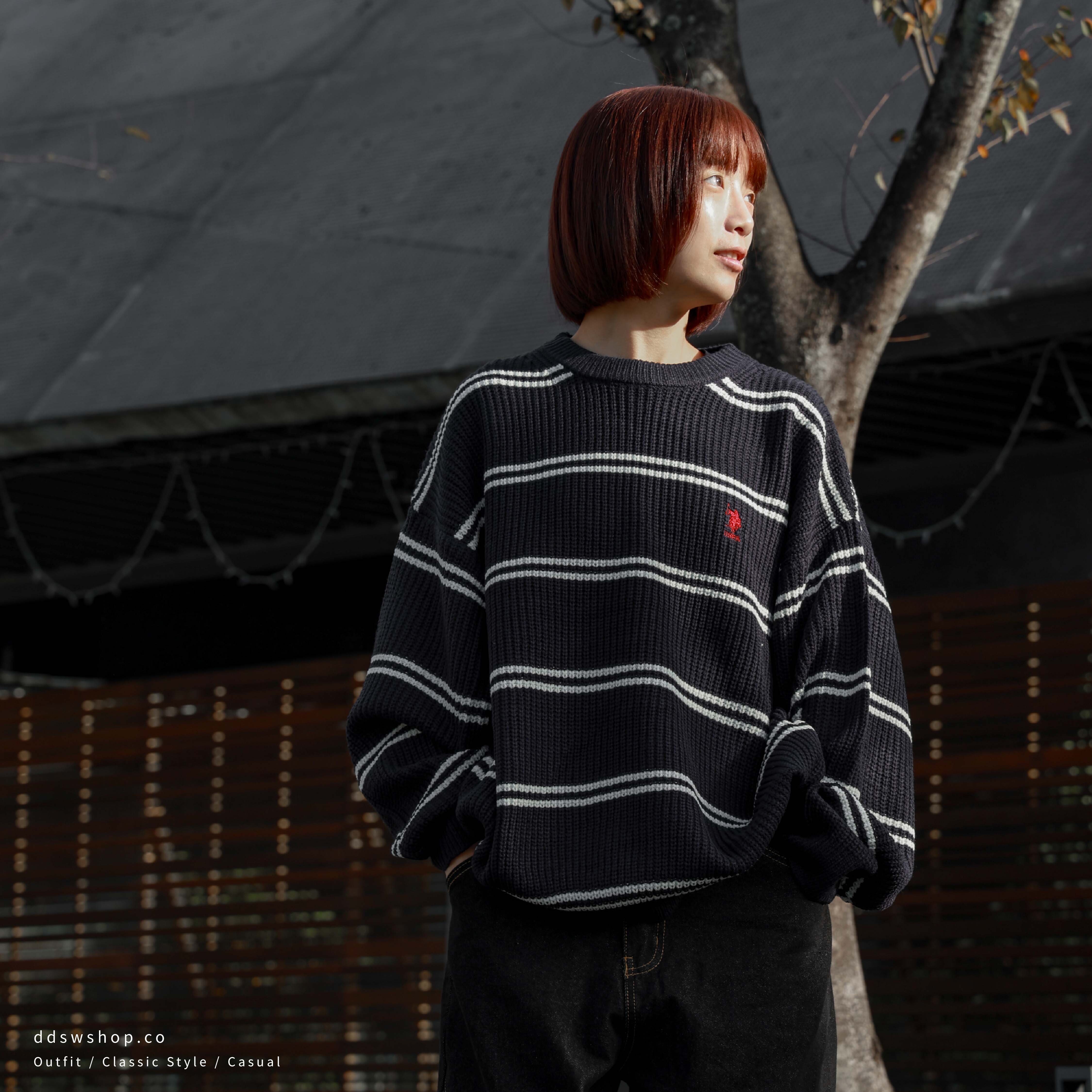 "代購+現貨" U.S POLO ASSN 圓領LOGO刺繡 針織衫