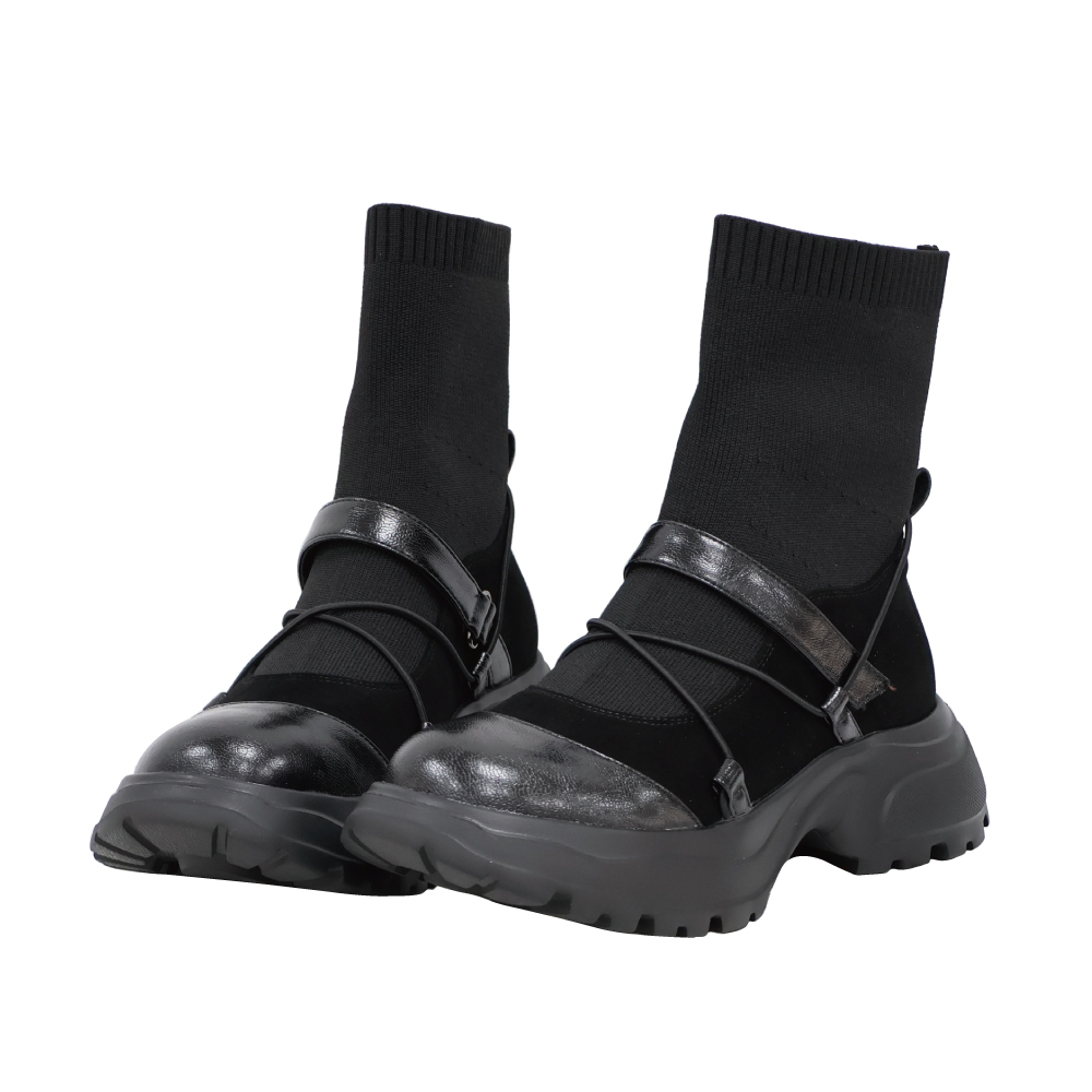 (現+預) 設計感針織運動短靴 -2色