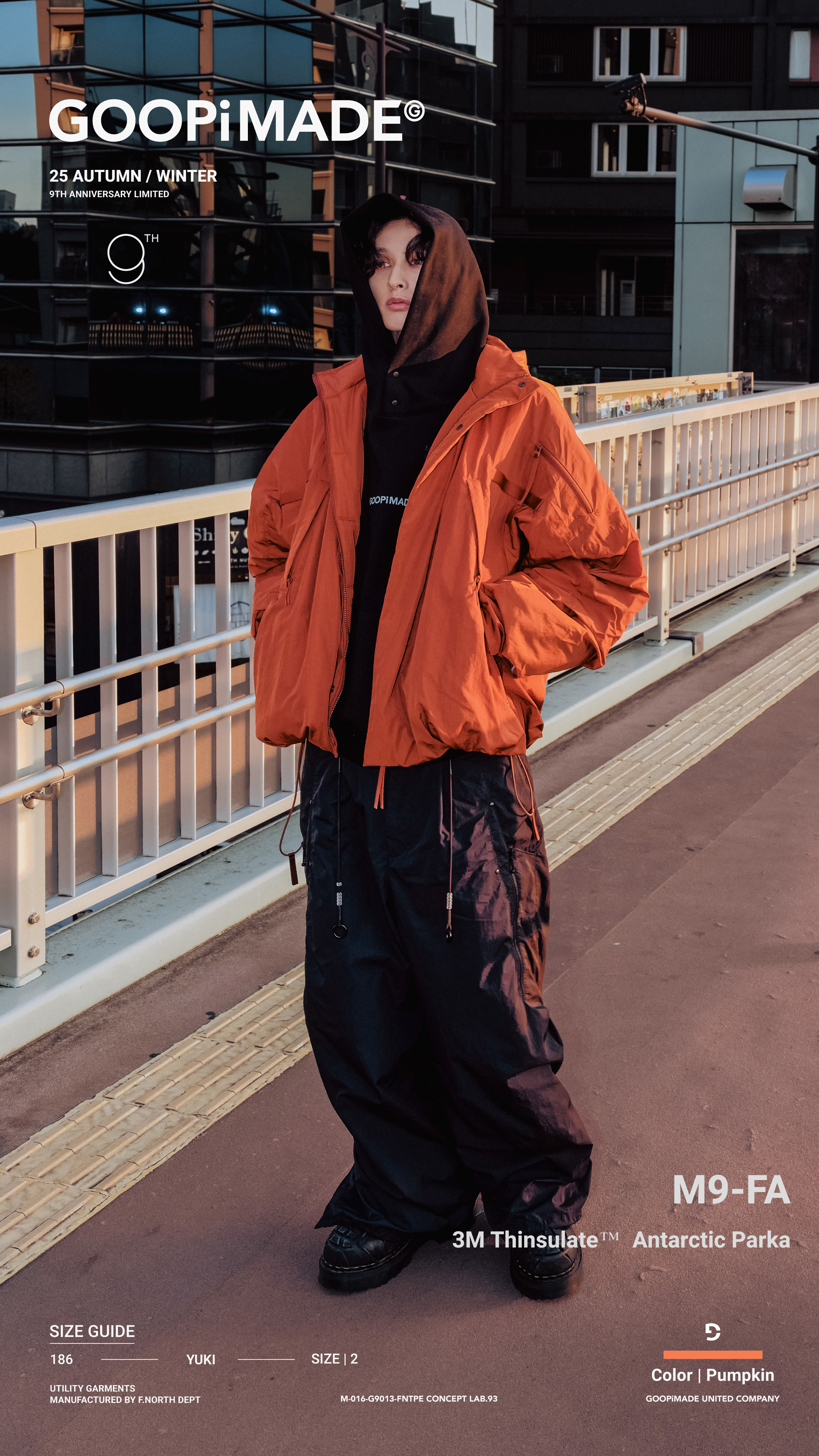 GOOPiMADE M9-FA 3M Thinsulate™ Antarctic Parka - Pumpkin