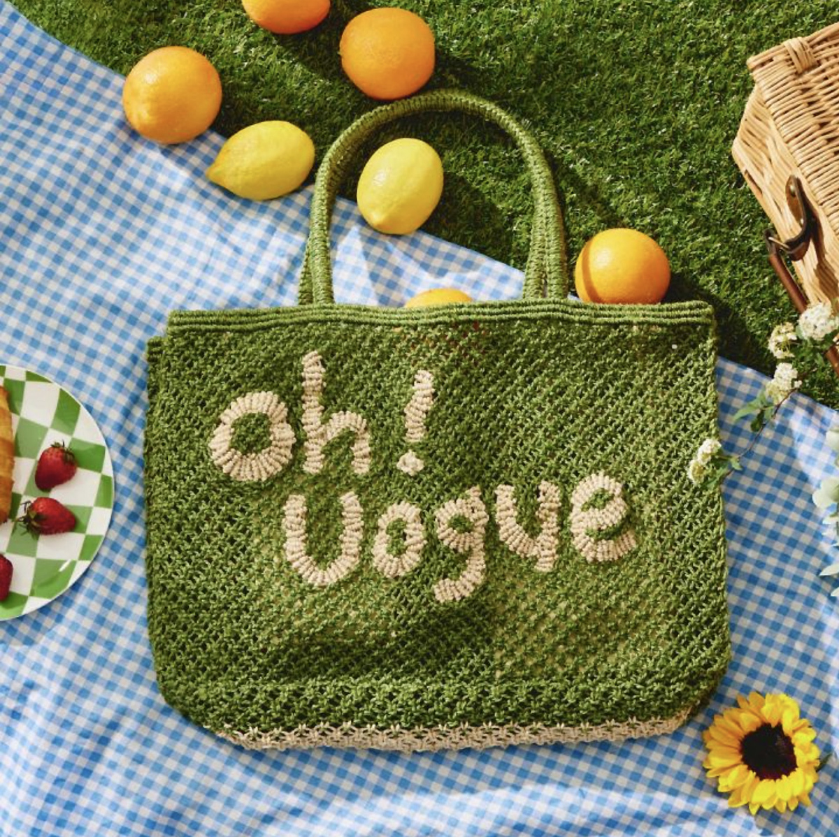 oh! Vogue 編織包 - 草綠