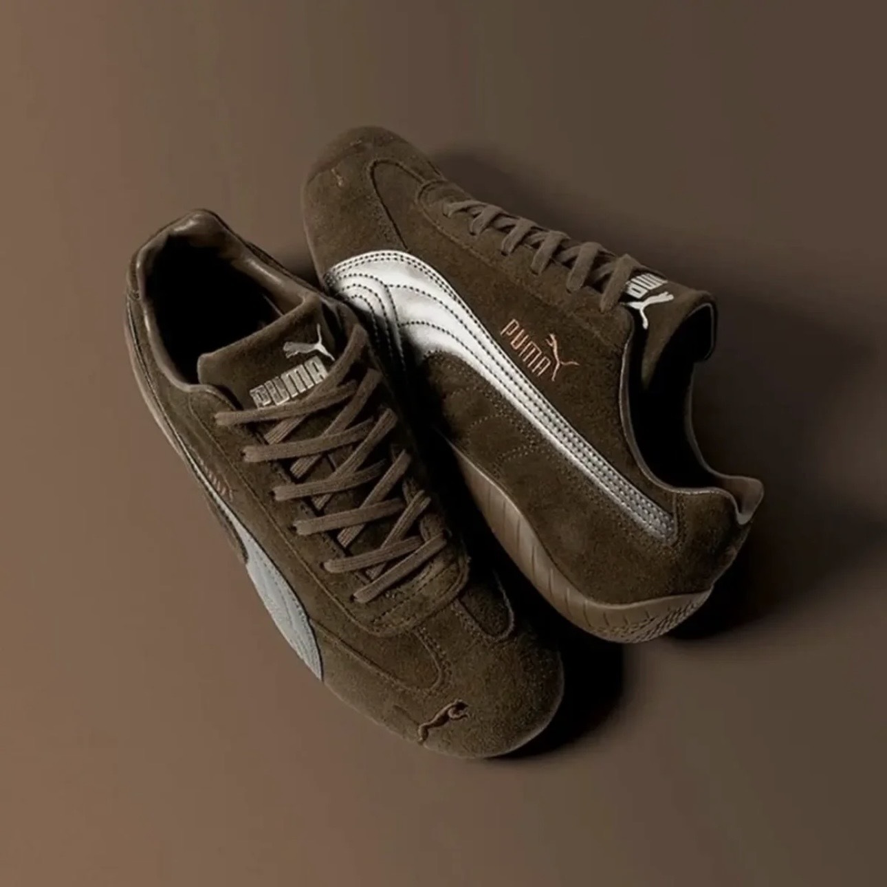 PUMA SPEEDCAT LUX CHOCOLATE GUM 巧克力 銀邊 拼接 賽車鞋 女鞋 408198-01