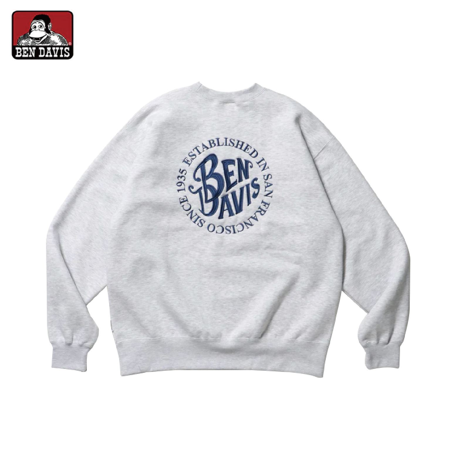 【 BEN DAVIS | CIRCLE EMB CREW 圓領刺繡大學TEE - 3色 】