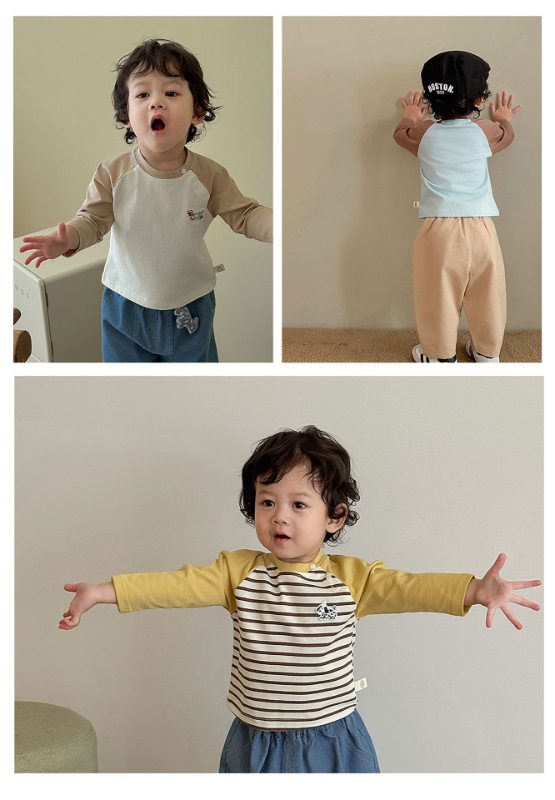 狗狗貼布插肩上衣(73-120)