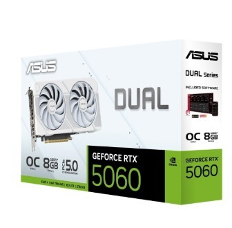 華碩  ASUS Dual GeForce RTX™ 5060 8GB GDDR7 OC 版 顯示卡(白)