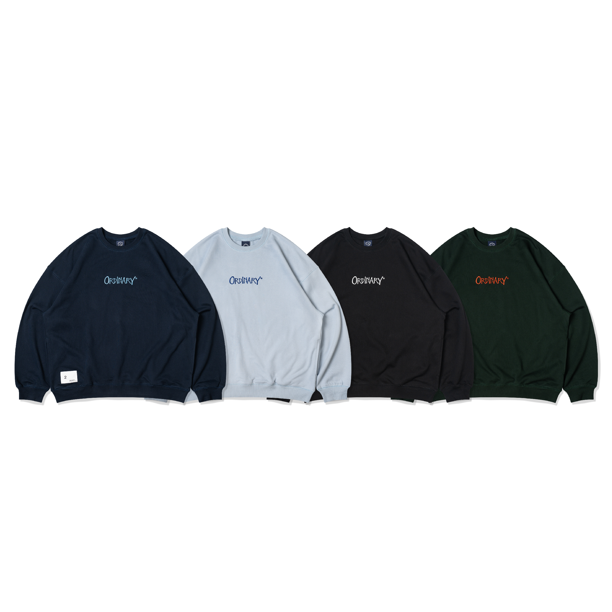 ORDINARY Logo Pocket Sweatshirt 口袋小鐵牌Logo大學Tee