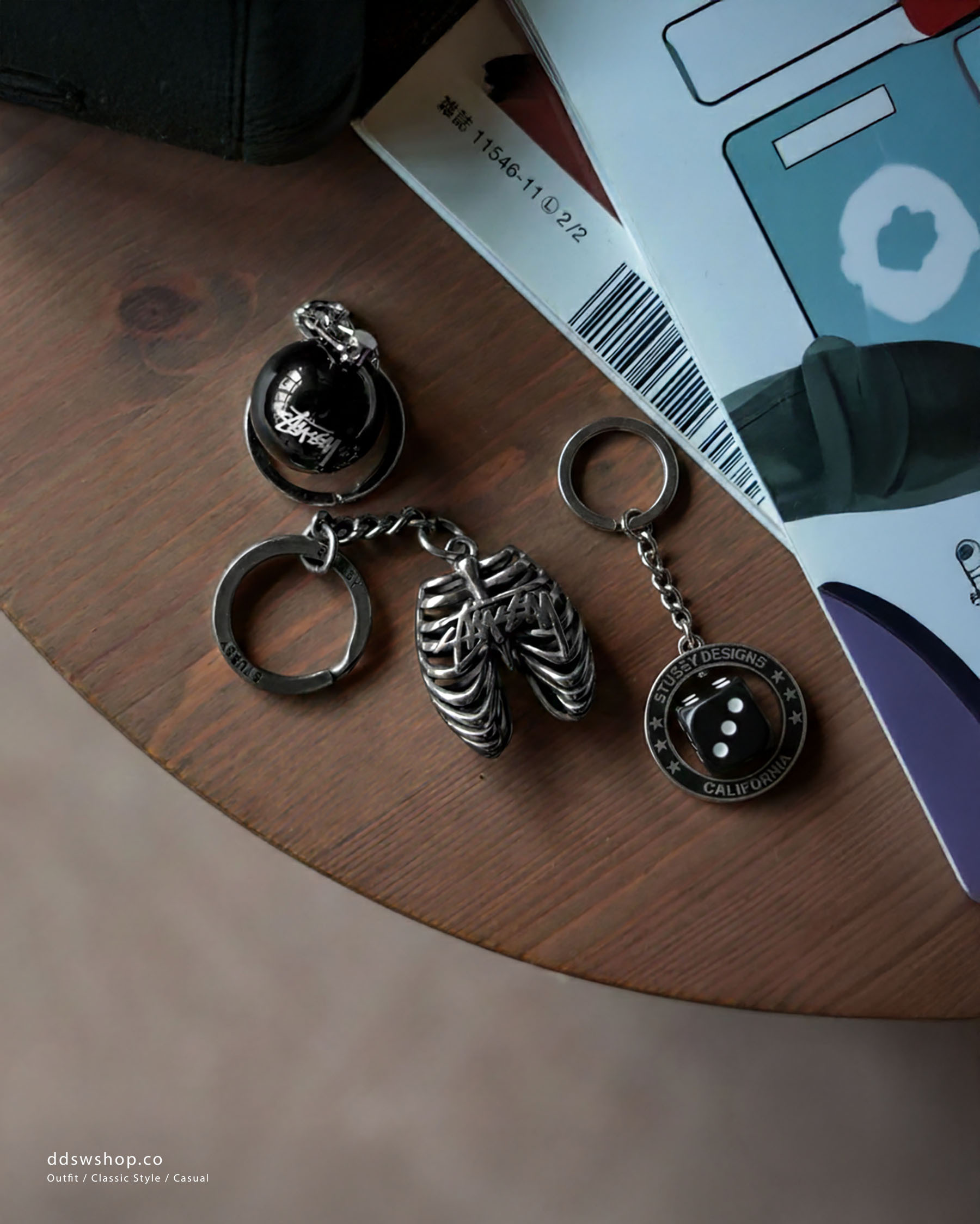 "代購" STUSSY 鑰匙圈 漂浮骰子