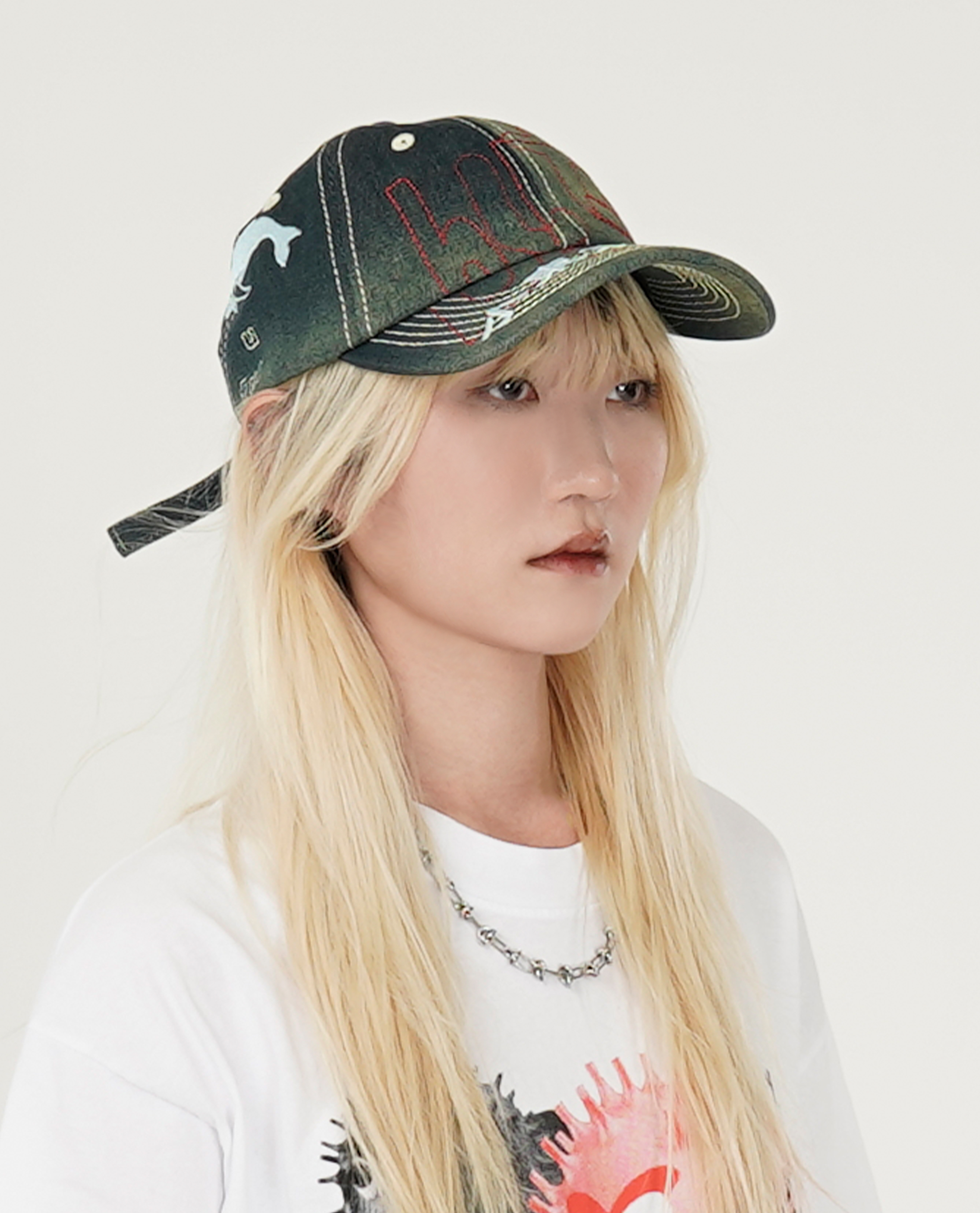 b.Eautiful x LTTT Vapor Hat (Fade Denim / Red) - Collaboration