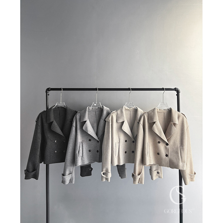 G9779 「雙面羊絨毛呢大衣外套(短版)」