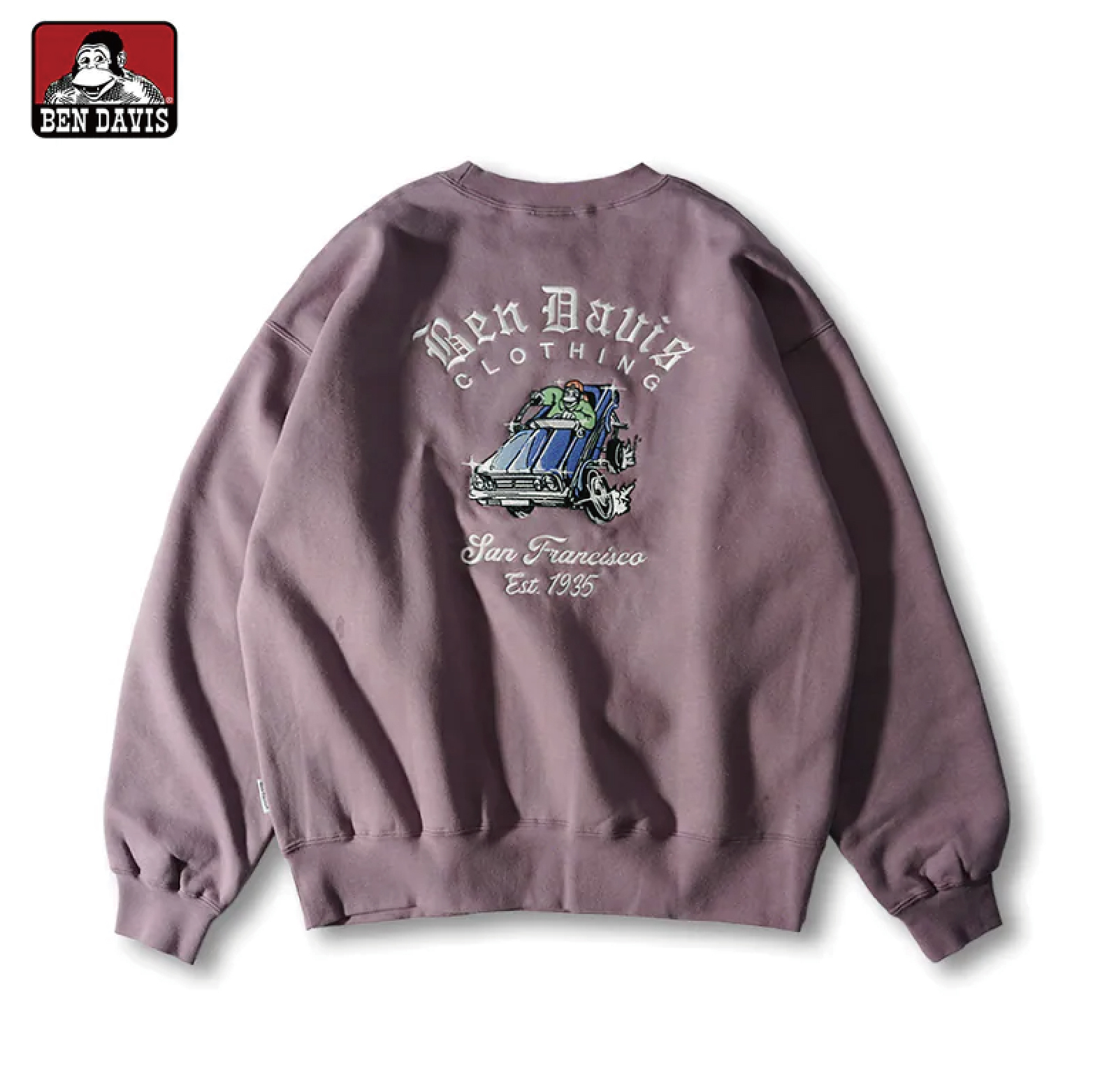 【 BEN DAVIS | 猿人開車刷毛大學TEE - 2色 】