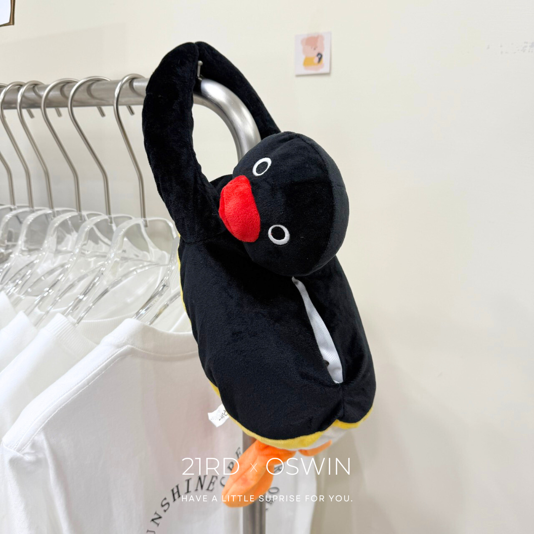 PINGU 企鵝家族 鵝鵝賣藝造型 衛生紙袋