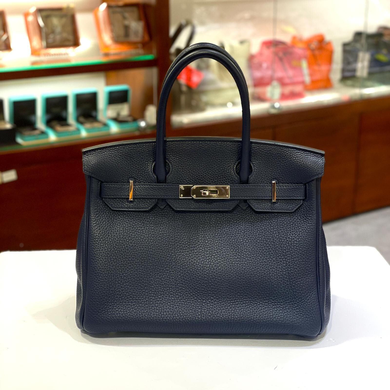 98%NEW二手BIRKIN 30 午夜藍銀扣TOGO皮X刻 2Z/PHW #b30 #鉑金包 #兩年免費保養 #香榭站正品