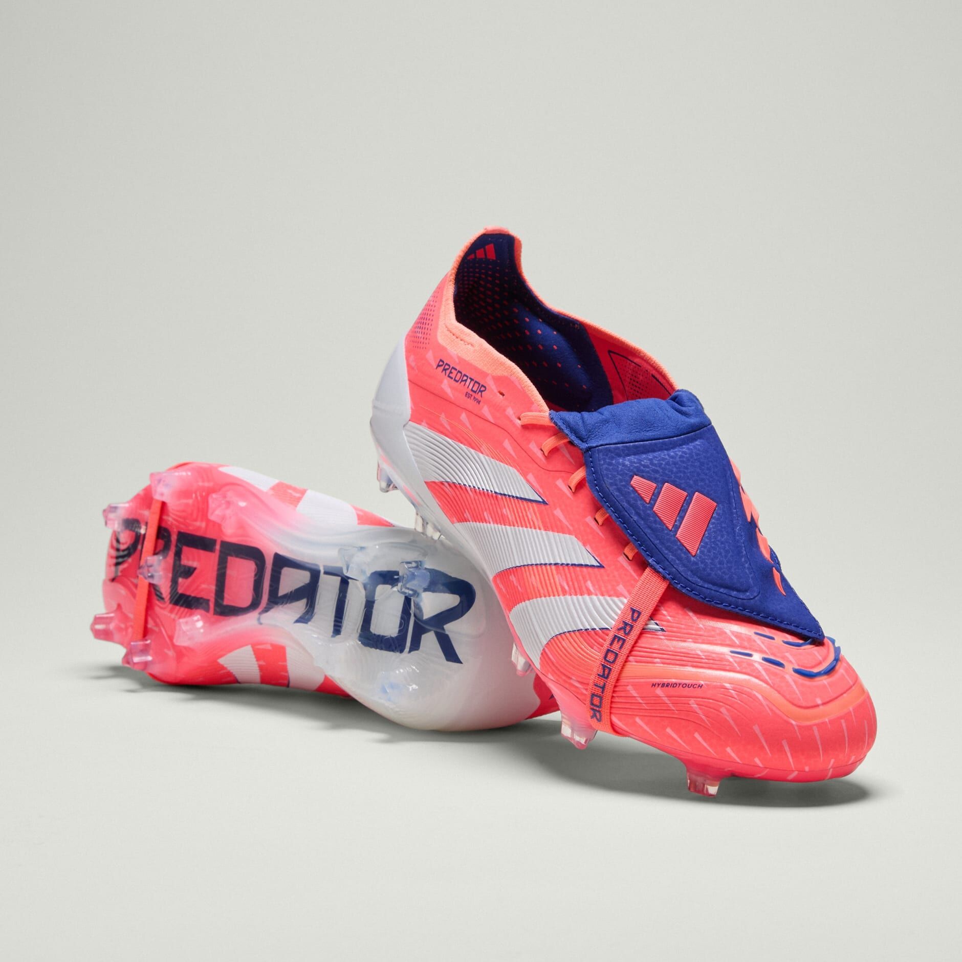 Adidas Predator Elite Fold-Over Tongue FG  仿草/草地足球鞋 珊瑚白色