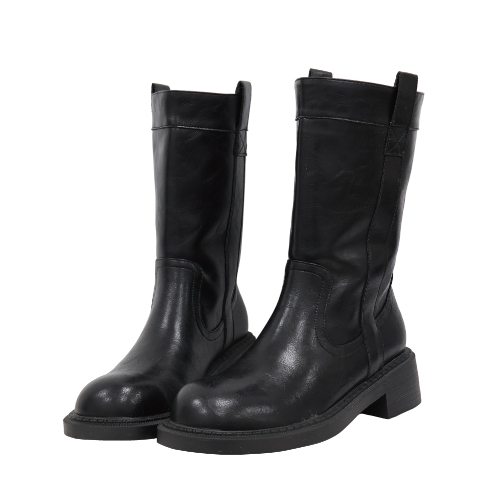 現貨 黑40 棕36 37 率性牛仔西部短靴 -2色