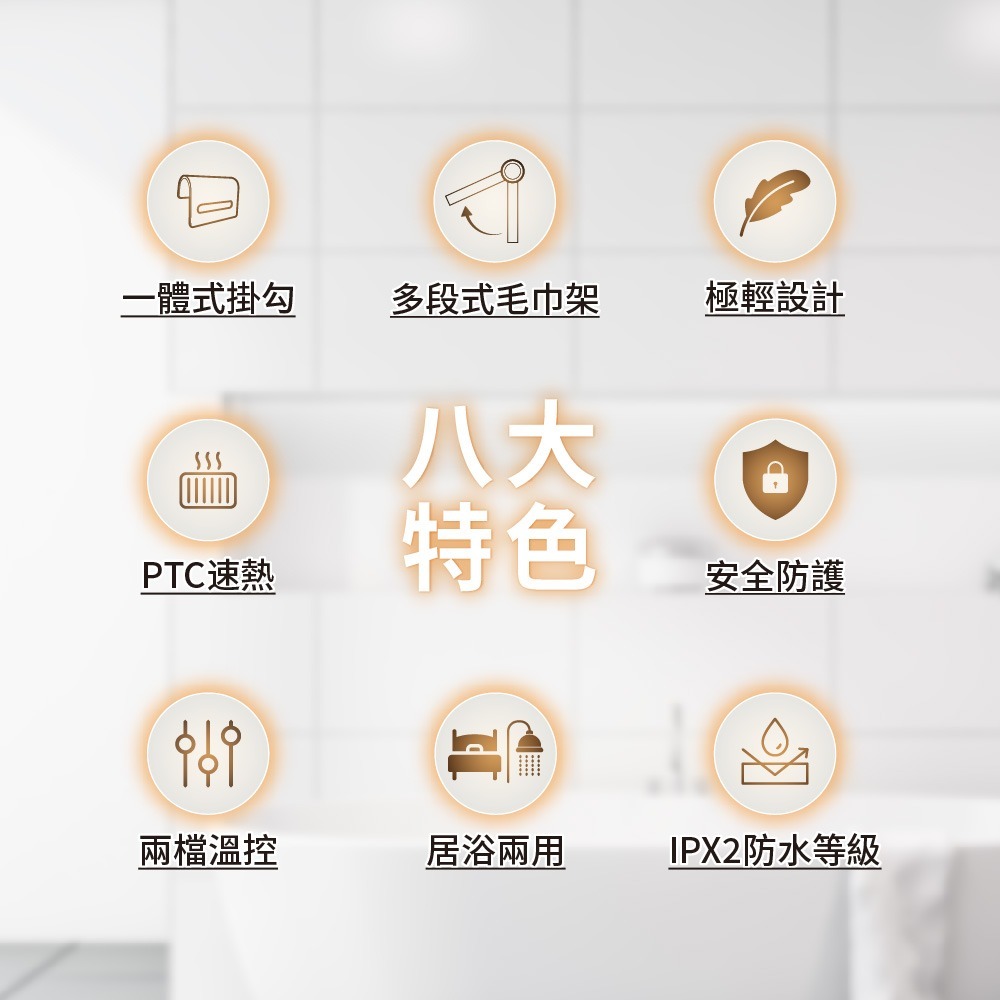 【MUNICHI】浴室壁掛電暖器/浴室電暖器